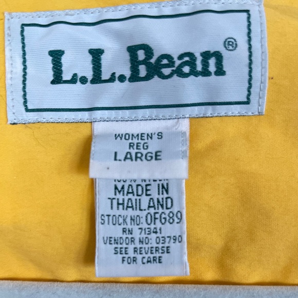 Vintage L.L. Bean Sailing Windbreaker Jacket 1990s Yellow Green Nautical - Picture 2 of 15